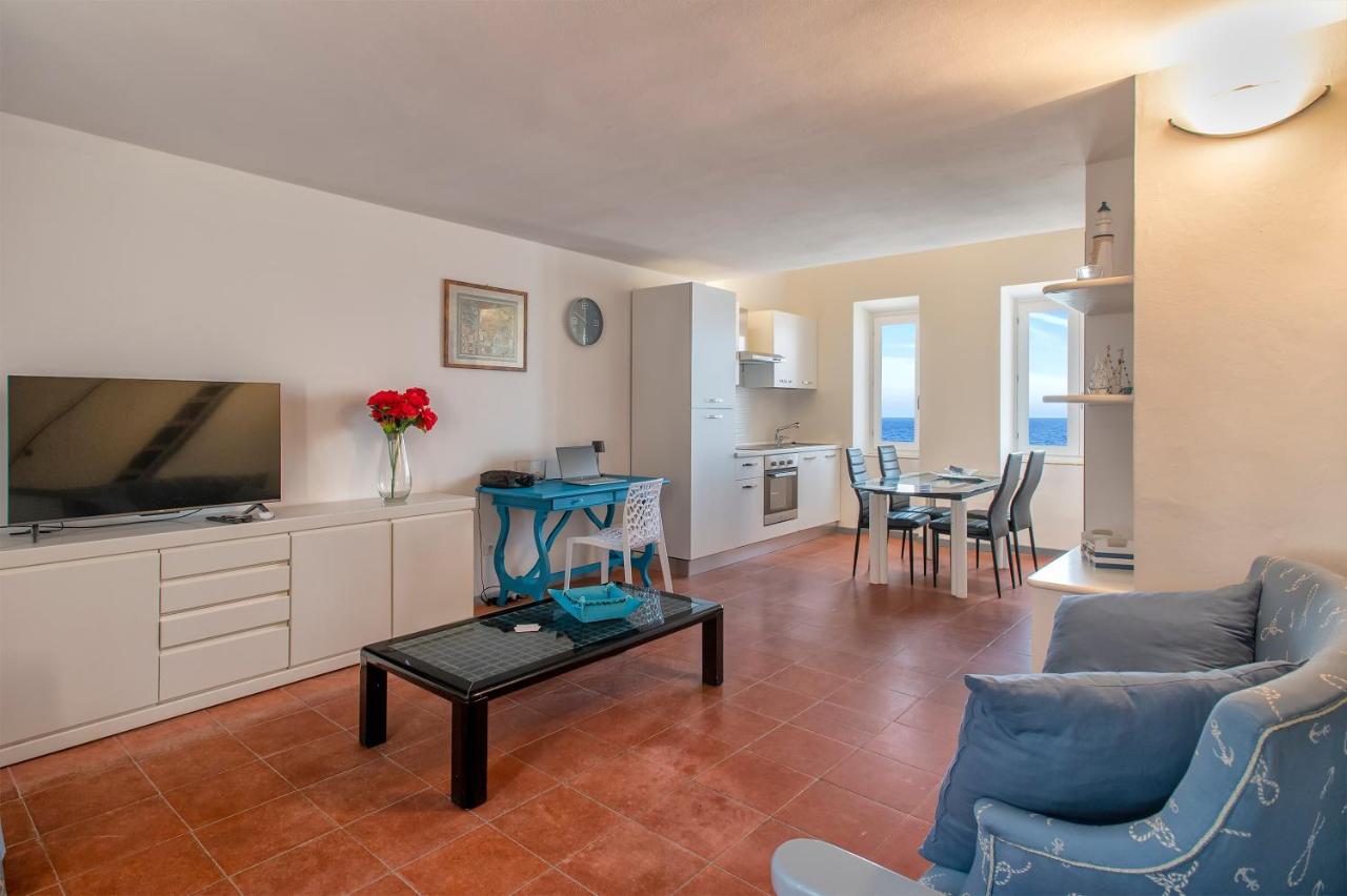 Panoramic Bastioni Sea View Apartment Alghero Bagian luar foto